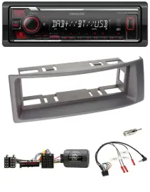 Автомагнитола Kenwood Bluetooth USB DAB для Renault Megane/Scenic 1996–2000, антрацит