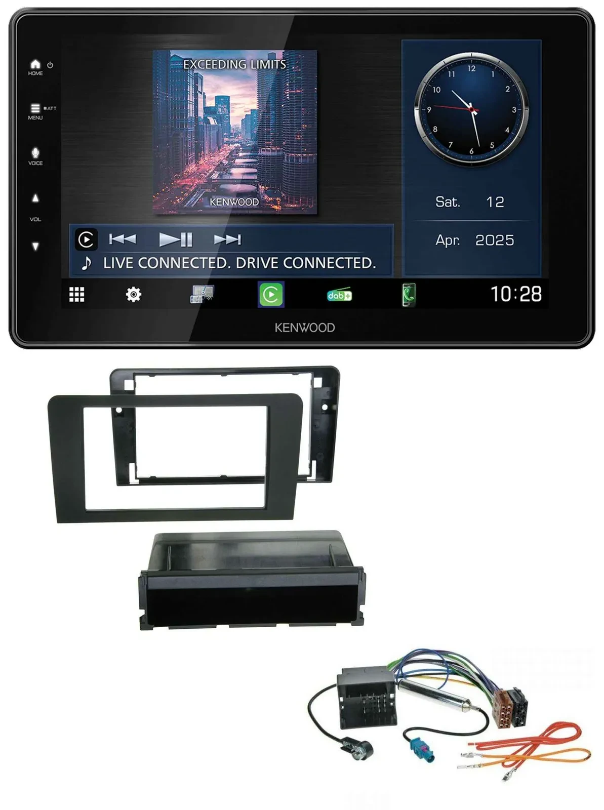 Kenwood MP3 Bluetooth USB DAB Autoradio für Audi A3 8P 03-12 Symphony Quadlock