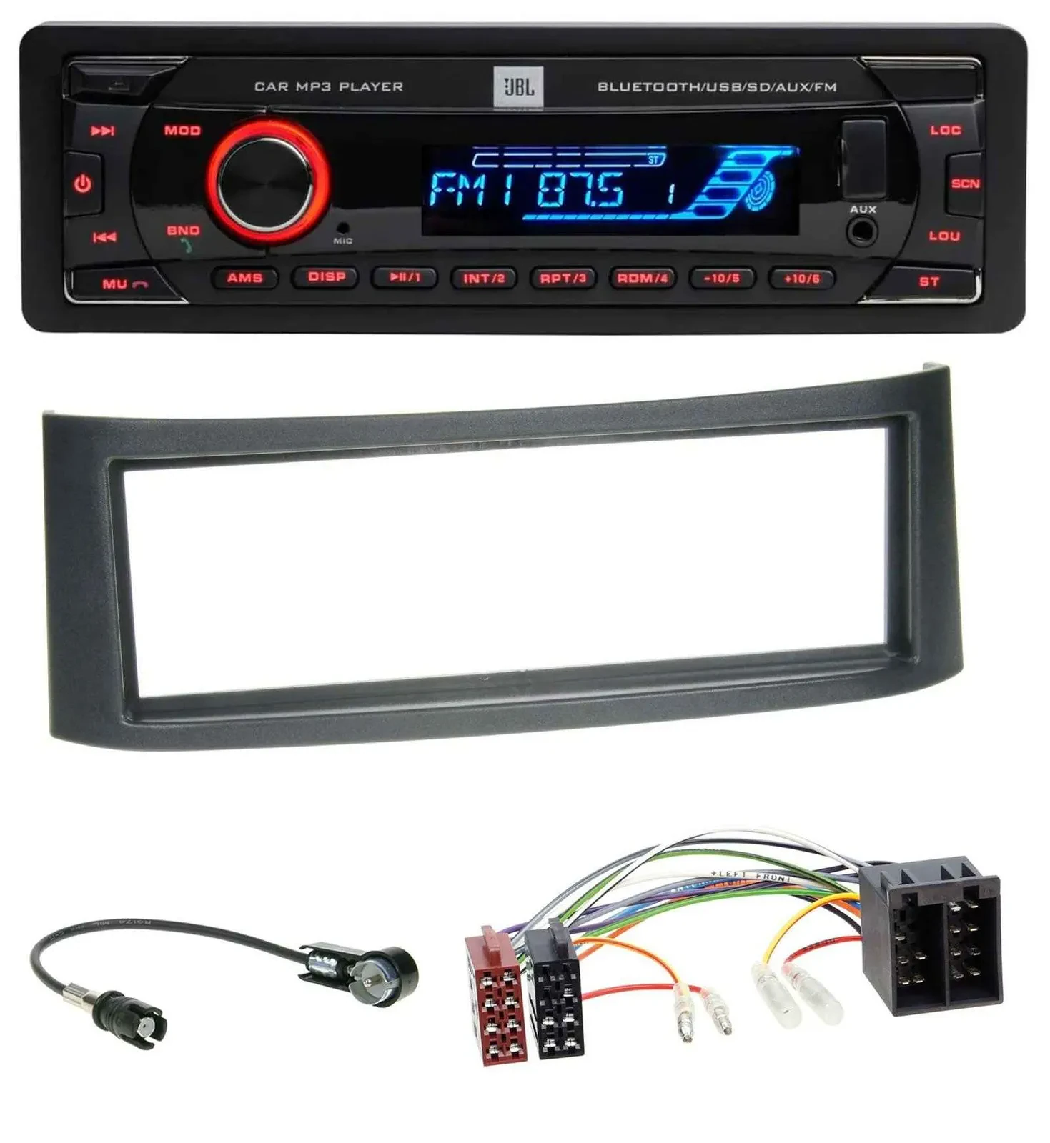 JBL AUX MP3 USB Bluetooth SD Autoradio für Smart Roadster (452)