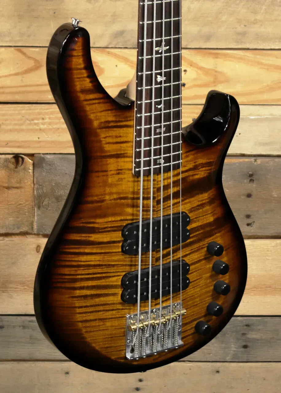 Бас-гитара PRS Grainger 5 5-String Black Gold Burst с кейсом