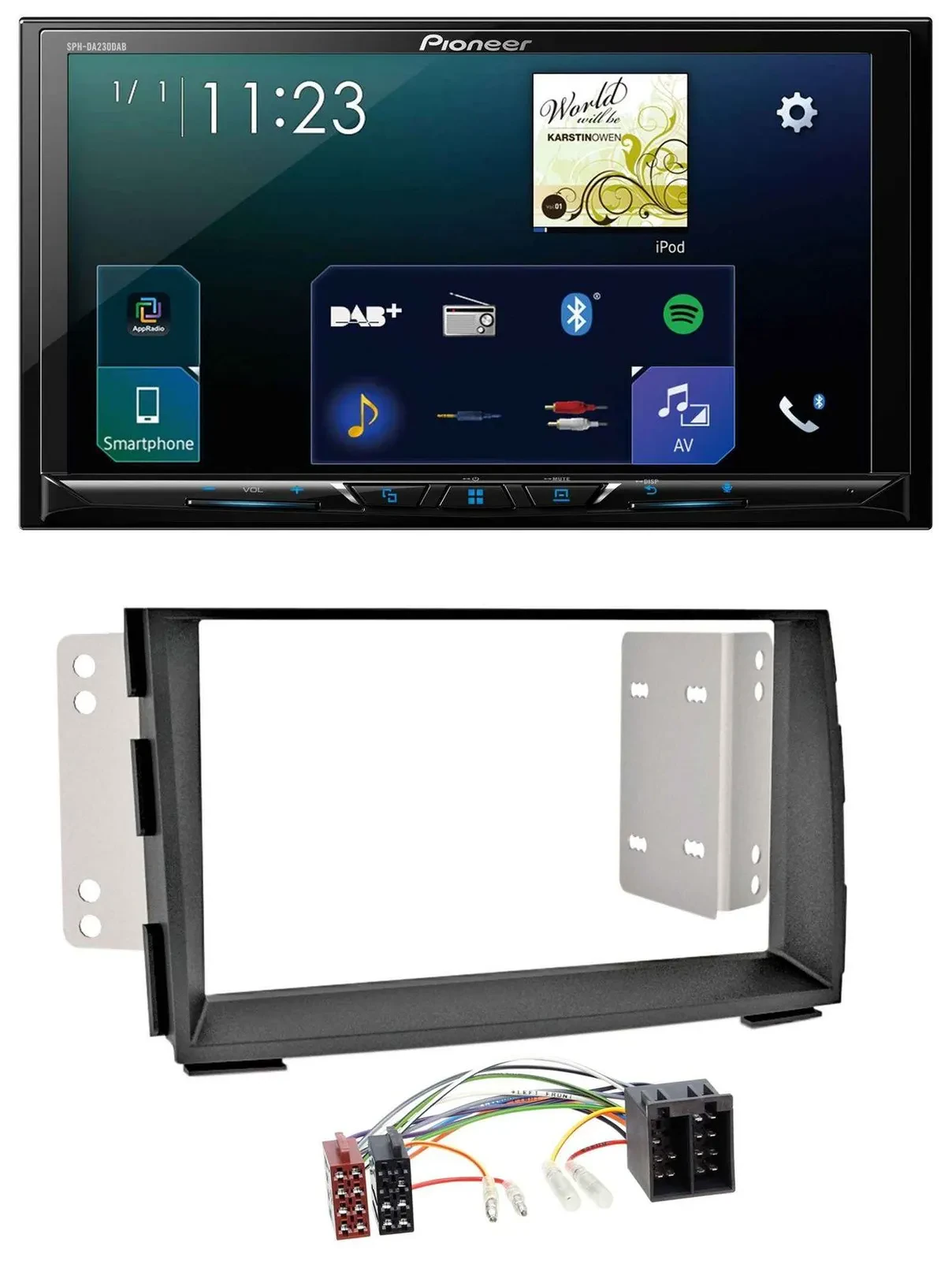 Pioneer MP3 Bluetooth USB 2DIN DAB Autoradio für Kia Venga (YN, ab 2009)