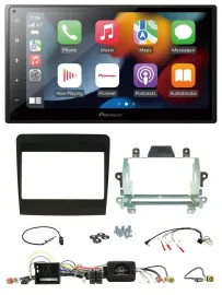 Автомагнитола Pioneer 2-DIN, DAB, Bluetooth, USB для Porsche 911 (2011–2017, 991) с поддержкой управления на руле