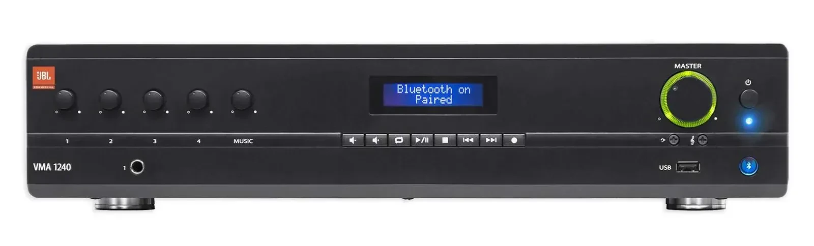 Б/У Микшер-усилитель для инсталляций JBL VMA1240 240W 70V Bluetooth, 5 входов