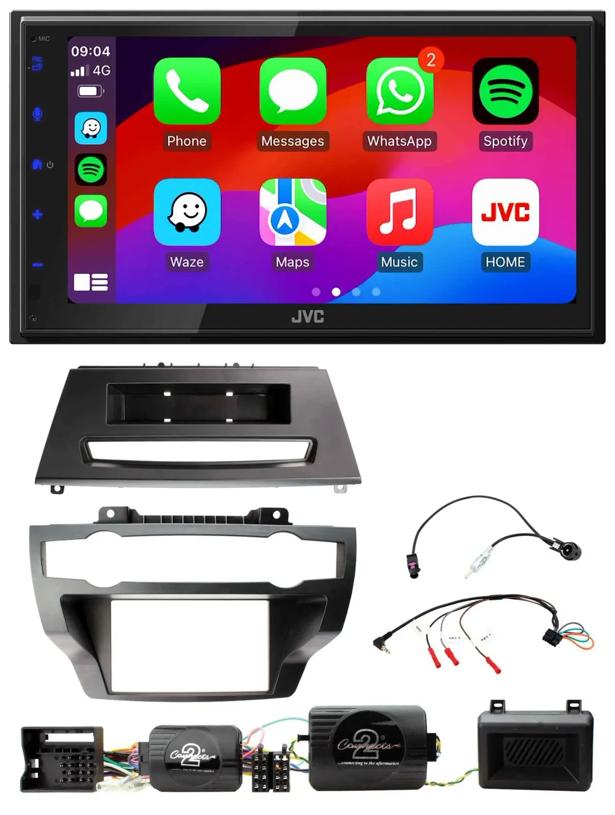 JVC Bluetooth 2DIN Lenkrad DAB USB Autoradio für BMW X5 X6 07-13 E70 E71 ohne Ve