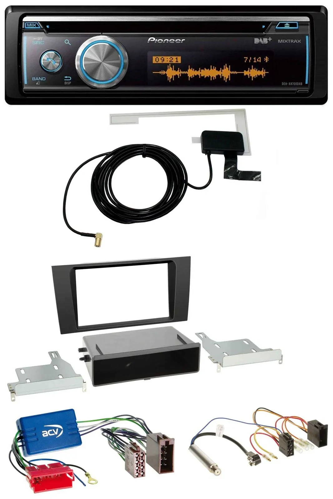 Pioneer Bluetooth DAB MP3 USB CD Autoradio für Audi A4 B5 99-01 Symphony Aktivsy