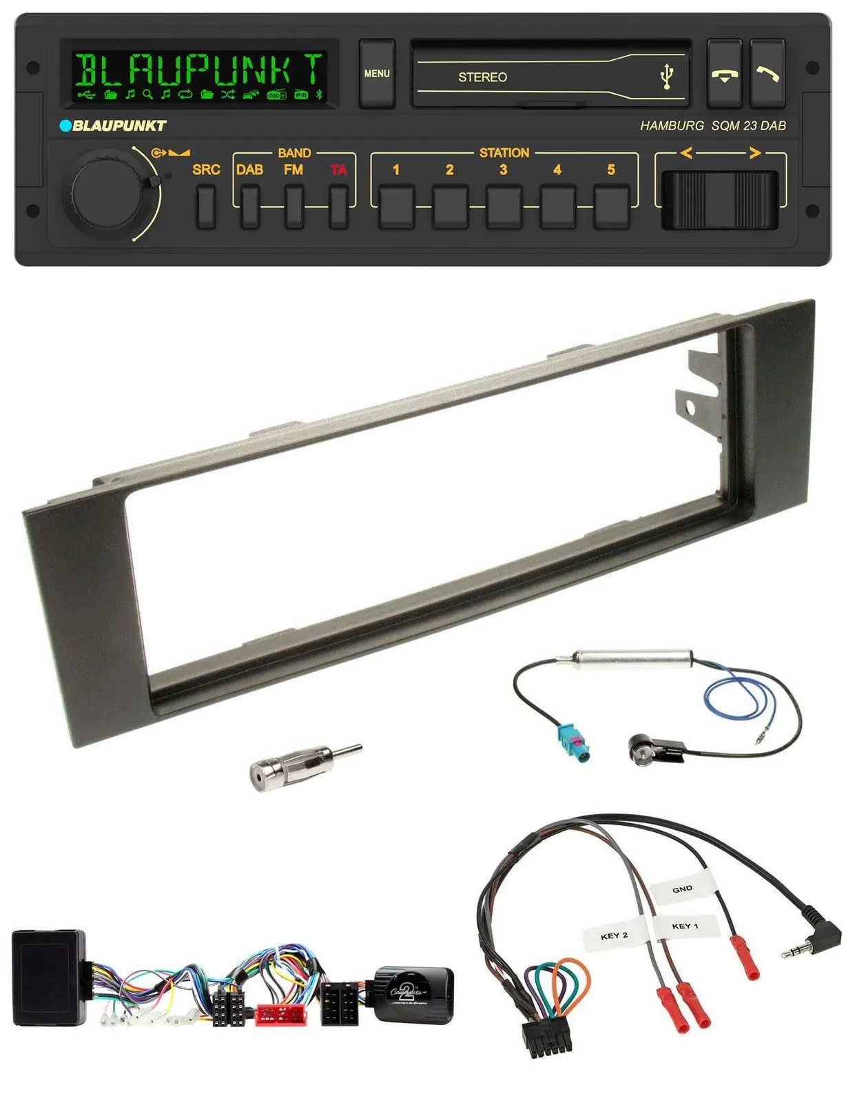 Blaupunkt USB DAB Bluetooth Lenkrad Autoradio für Audi A3 03-06 vollaktiv