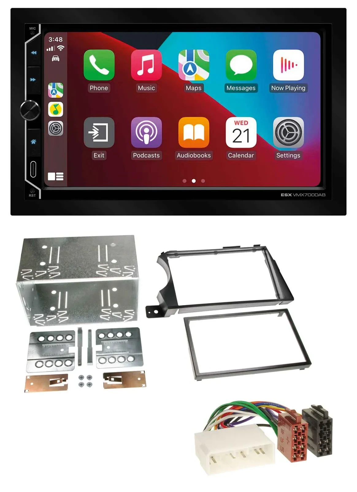 ESX 2DIN DAB USB MP3 Bluetooth Autoradio für SSangYong Actyon Kyron 2006-2011