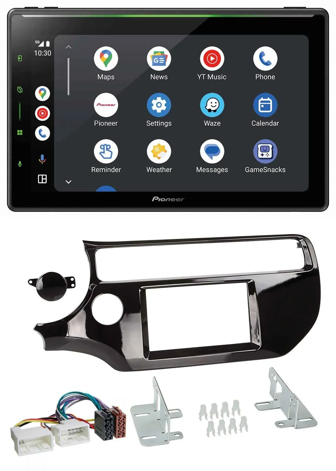 Pioneer 2DIN MP3 USB Bluetooth DAB Autoradio für Kia Rio UB ab 15 piano-schwarz