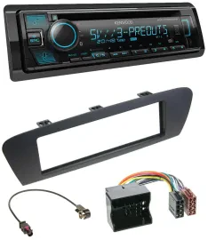 Kenwood Bluetooth USB CD MP3 DAB Autoradio für Renault Scenic (ab 12) - braun