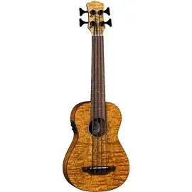Укулеле Luna Guitars Bari-Bass Quilt Top Acoustic Electric Ukulele Satin Natural