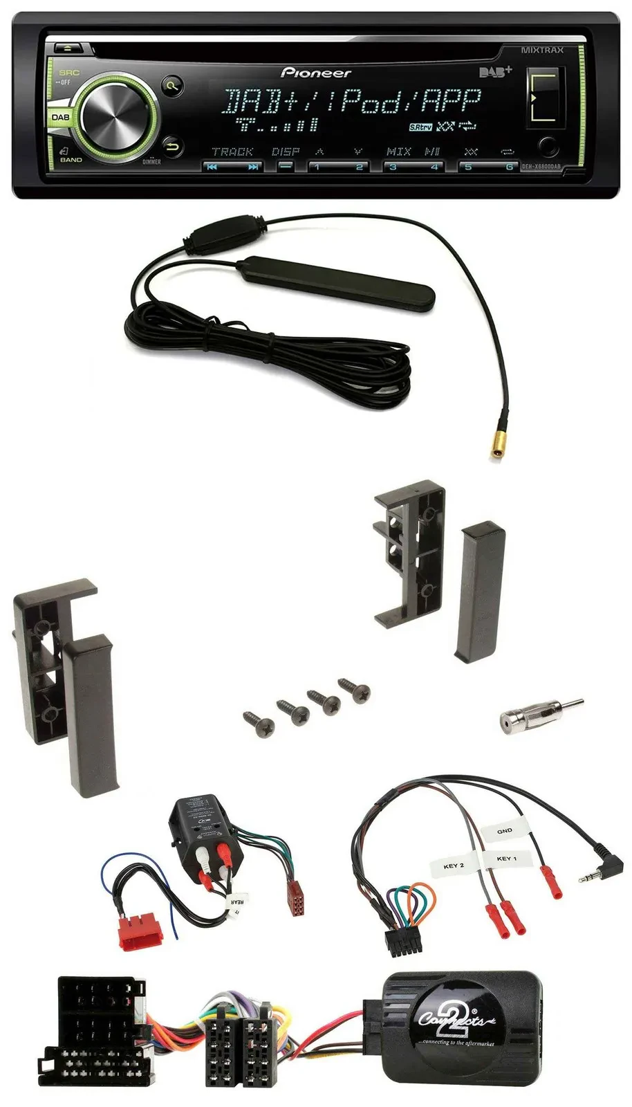 Pioneer MP3 USB CD DAB Lenkrad Autoradio für Audi A3 A4 A6 99-00 BOSE-Vollaktiv