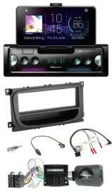 Pioneer USB Lenkrad Bluetooth DAB Autoradio für Ford Mondeo S-Max Can 07-14 schw