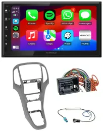Kenwood MP3 USB DAB 2DIN Bluetooth Autoradio für Opel Astra J ab 09 Titangrau