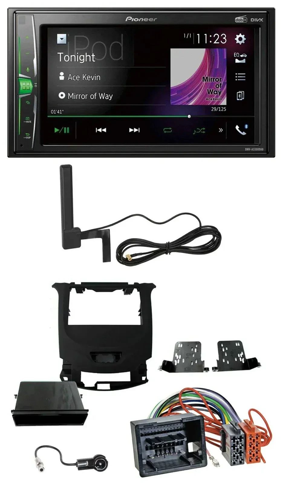 Автомагнитола Pioneer 2DIN, Bluetooth, MP3, DAB, AUX, для Chevrolet Cruze (с 2016)