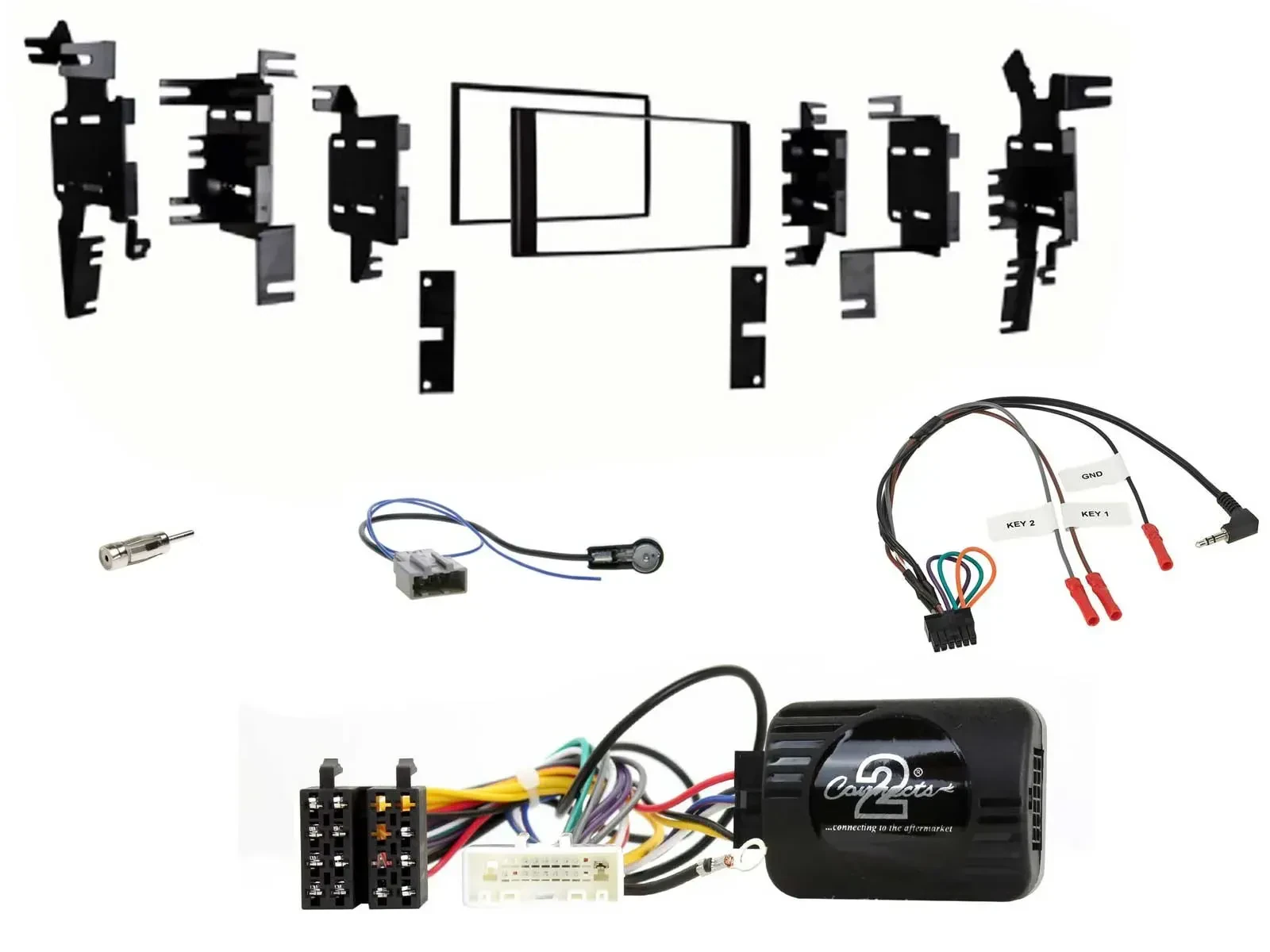 Radioset Lenkradadapter Doppel DIN Autoradio für Nissan Micra 2013-2017
