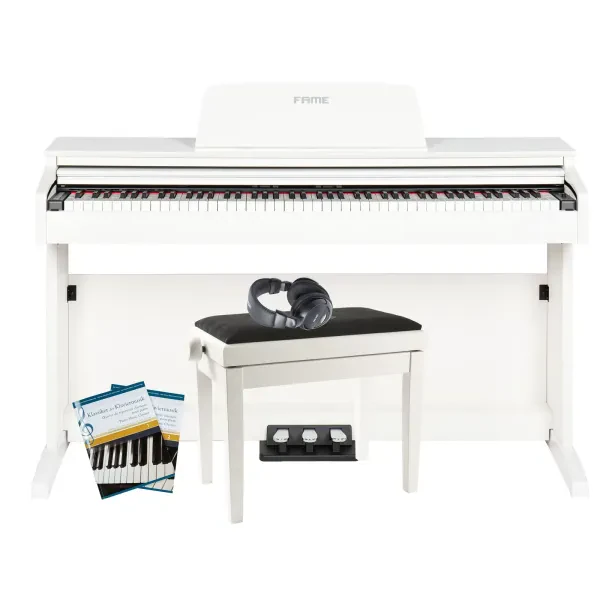 DP-2000 WH Digitalpiano Set, 88 Tasten, Hammermech, 16 Sounds, 128 Poly, Bank