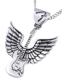 FENDER by King Baby® Winged Stratocaster Necklace, Alloy