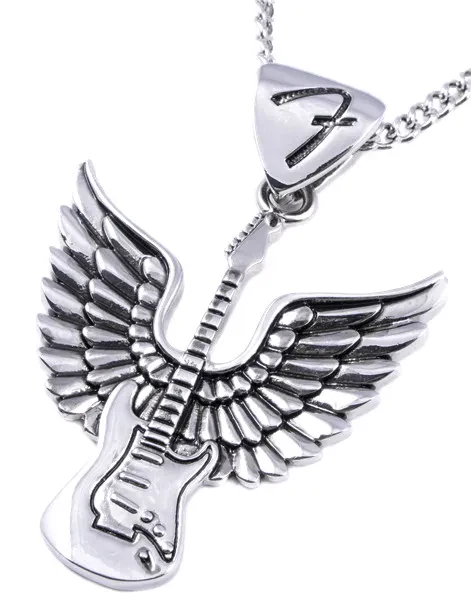 FENDER by King Baby® Winged Stratocaster Necklace, Alloy