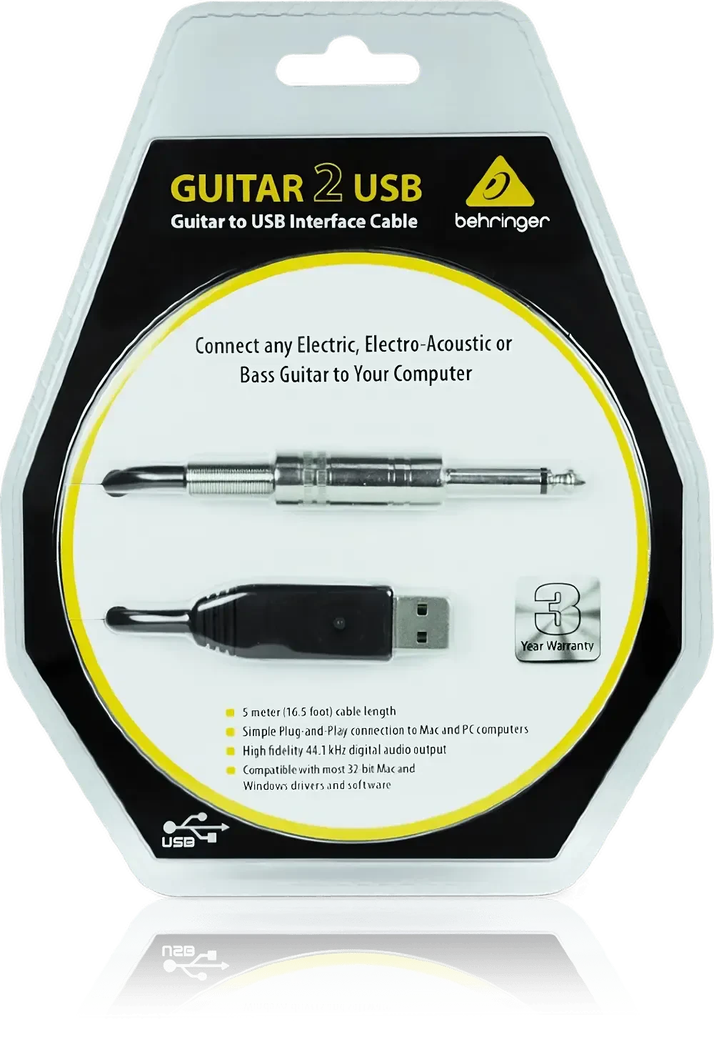 Гитарный USB-аудиоинтерфейс Behringer Guitar2USB Guitar USB Interface