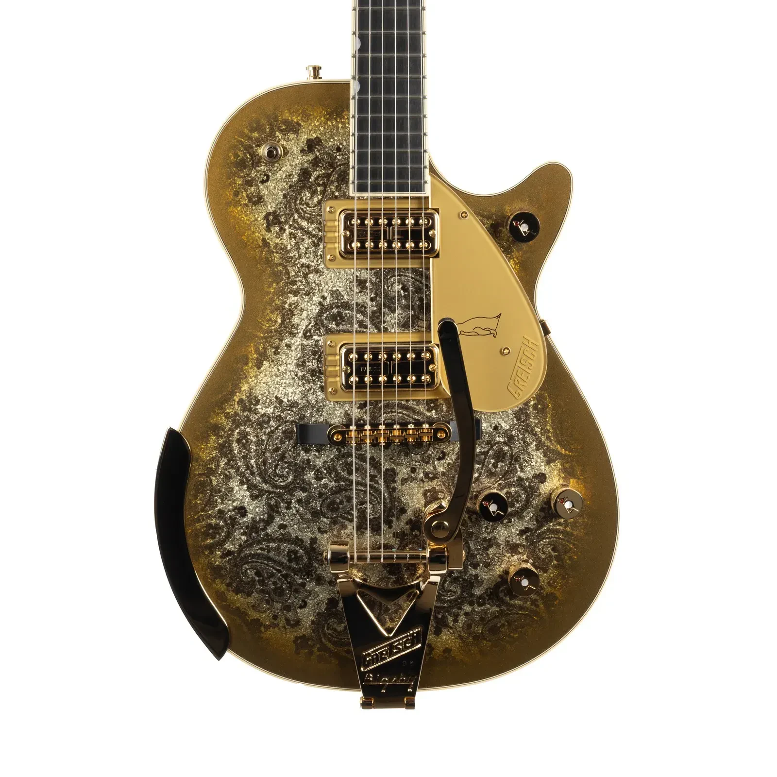 Электрогитара Gretsch G6134TG Paisley Penguin Limited Edition, Bigsby String-Thru, эбеновая накладка, Gold Paisley, с кейсом