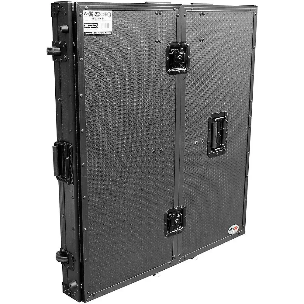 DJ-стол ProX XS-DJSTNBL складной, с фасадом и колёсами, Black