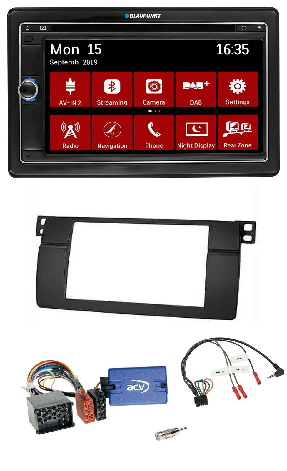 Blaupunkt 2DIN USB DAB Lenkrad Bluetooth TMC Navigation für BMW 3er E46 00-06 Pr