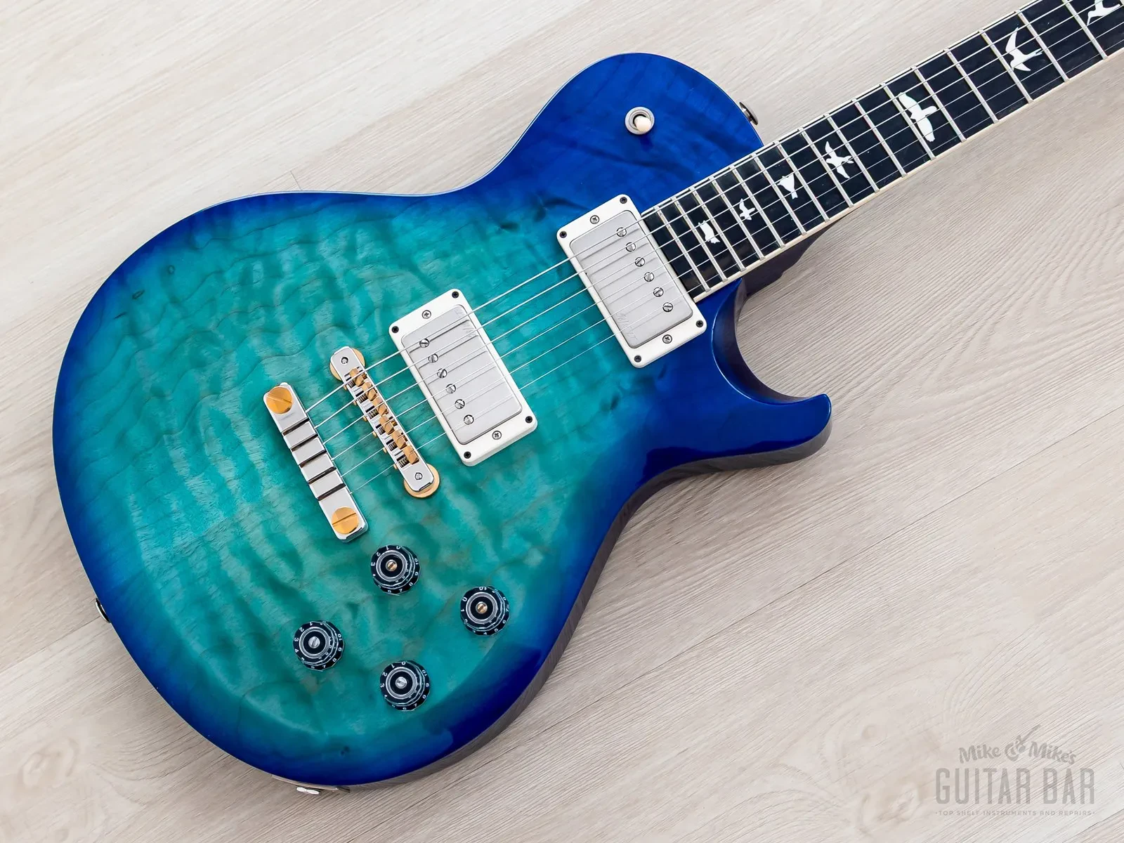 Б/У Электрогитара PRS S2 Wood Library McCarty 594 Singlecut Makena Blue, Ebony Board