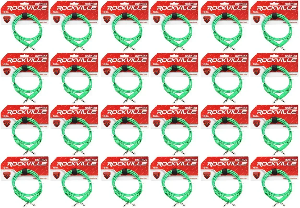 Коммутационный кабель Rockville RCTR103G Green 0.9 м (24 штуки)