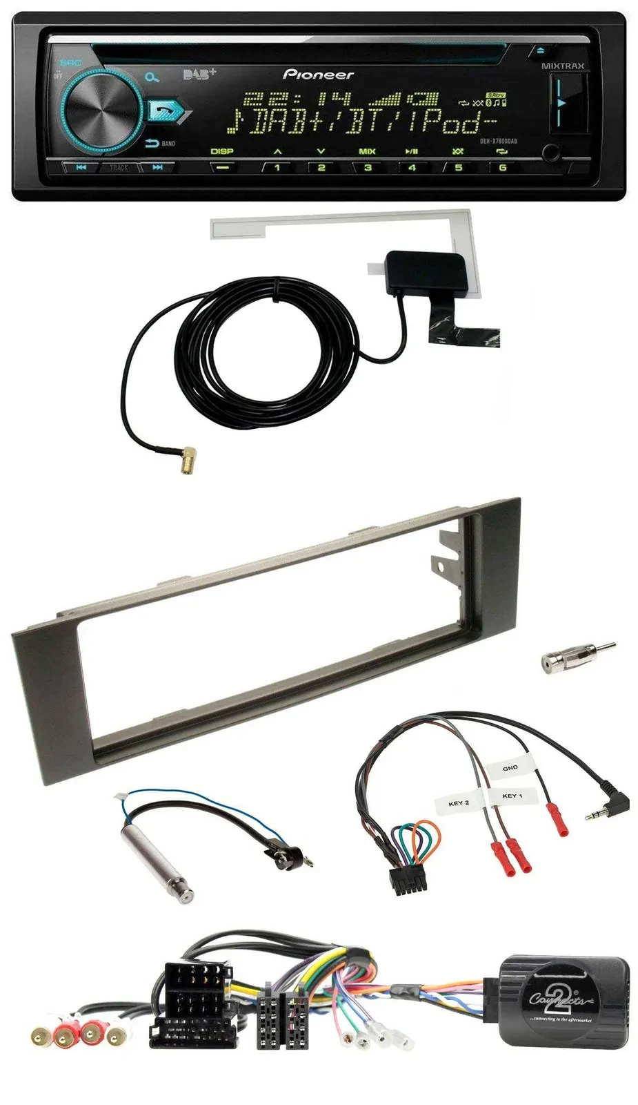 Pioneer MP3 Lenkrad CD USB DAB Autoradio für Audi A3 (2003-2006)