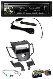 Автомагнитола для Ford Fiesta (2010–2017, JA8) Pioneer MP3, USB, CD, DAB, AUX, черная