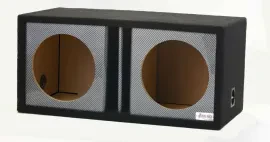 Atrend 15DVR Dual 15" Black Carbon Fiber Vented Subwoofer Enclosure Box