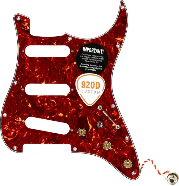 Пикгард 920D Custom Stratocaster SSS Prewired Pickguard Tortoise