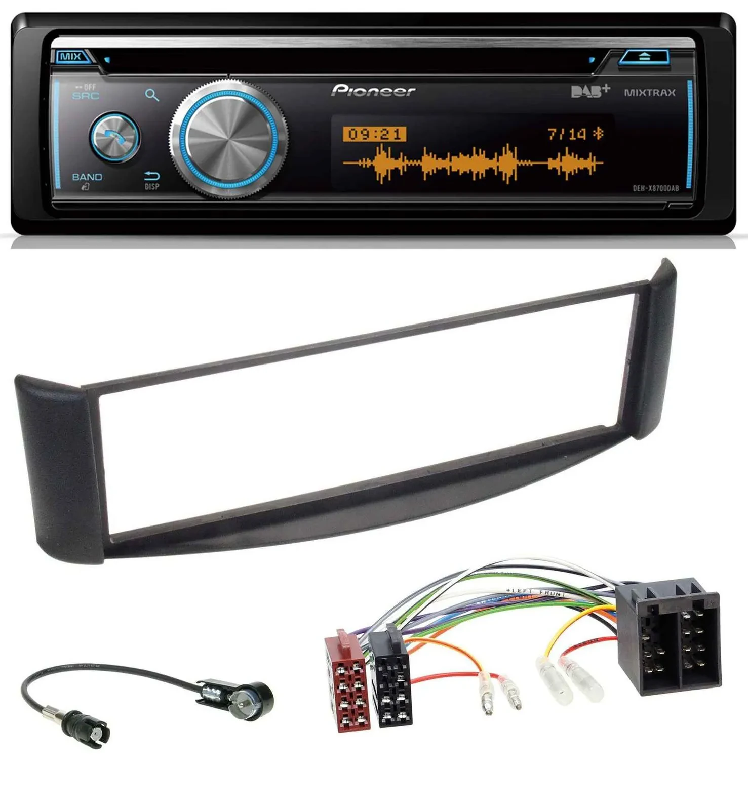 Pioneer MP3 DAB USB CD Bluetooth Autoradio für Smart ForTwo (1998-2007)