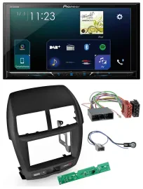 Автомагнитола Pioneer 2 DIN, Bluetooth, USB, DAB, MP3, для Mitsubishi ASX 2010–2014