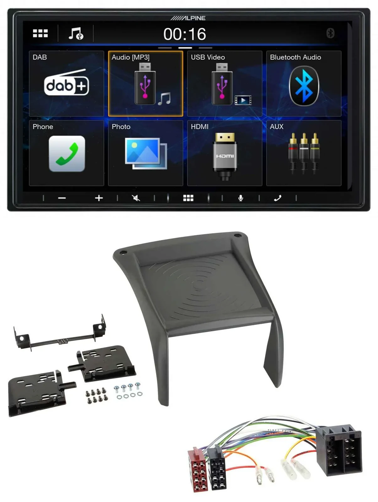 Alpine Bluetooth 2DIN MP3 DAB USB Autoradio für Fiat Ducato (2002-2006)