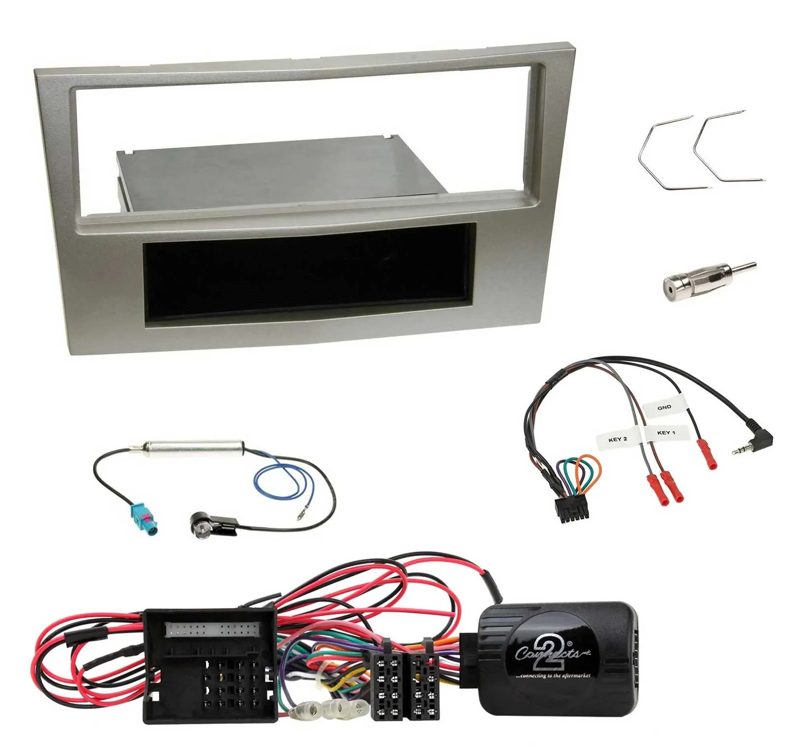 Radioset Lenkradadapter DIN Autoradio für Opel Corsa D satin-stone 09-14