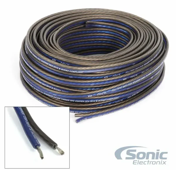 NVX XWS16100 100 ft. EnvyFlex True Spec OFC 16 Gauge Speaker Cable/Wire