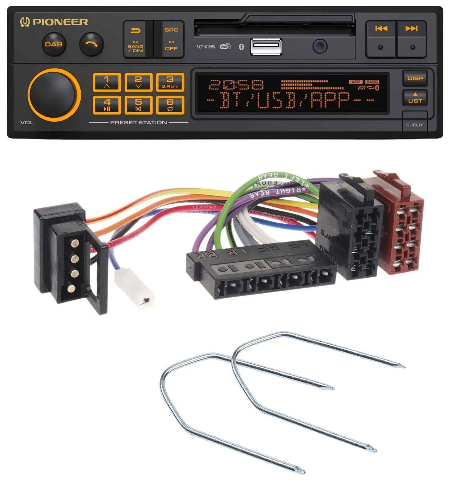 Pioneer DAB MP3 USB Bluetooth Autoradio für Mercedes E-Klasse W124 S-Klasse W126