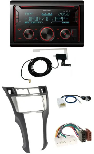 Pioneer 2DIN MP3 DAB USB CD Bluetooth Autoradio für Toyota Yaris (2007-2011)