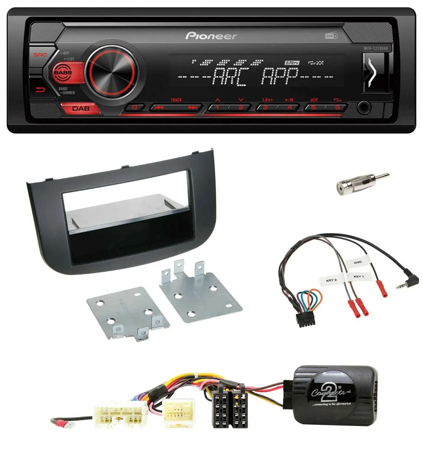 Pioneer DAB 1DIN MP3 Lenkrad USB Autoradio für Mitsubishi Colt Z3B/Z3V/Z30/Z30G