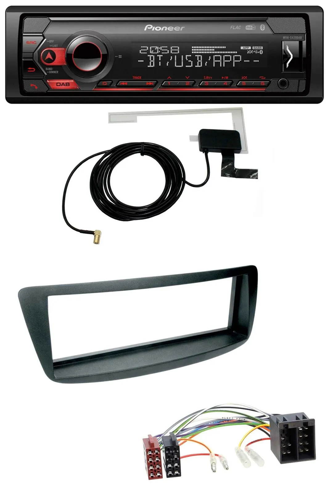 Автомагнитола Pioneer DAB, USB, MP3, Bluetooth для Citroen C1/Peugeot 107 (2005–2014)