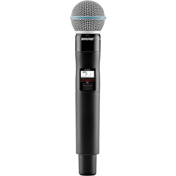 Передатчик для радиосистемы Shure QLXD2/BETA58A Wireless Handheld Mic Transmitter w/BETA 58A Mic Cap Bnd G50