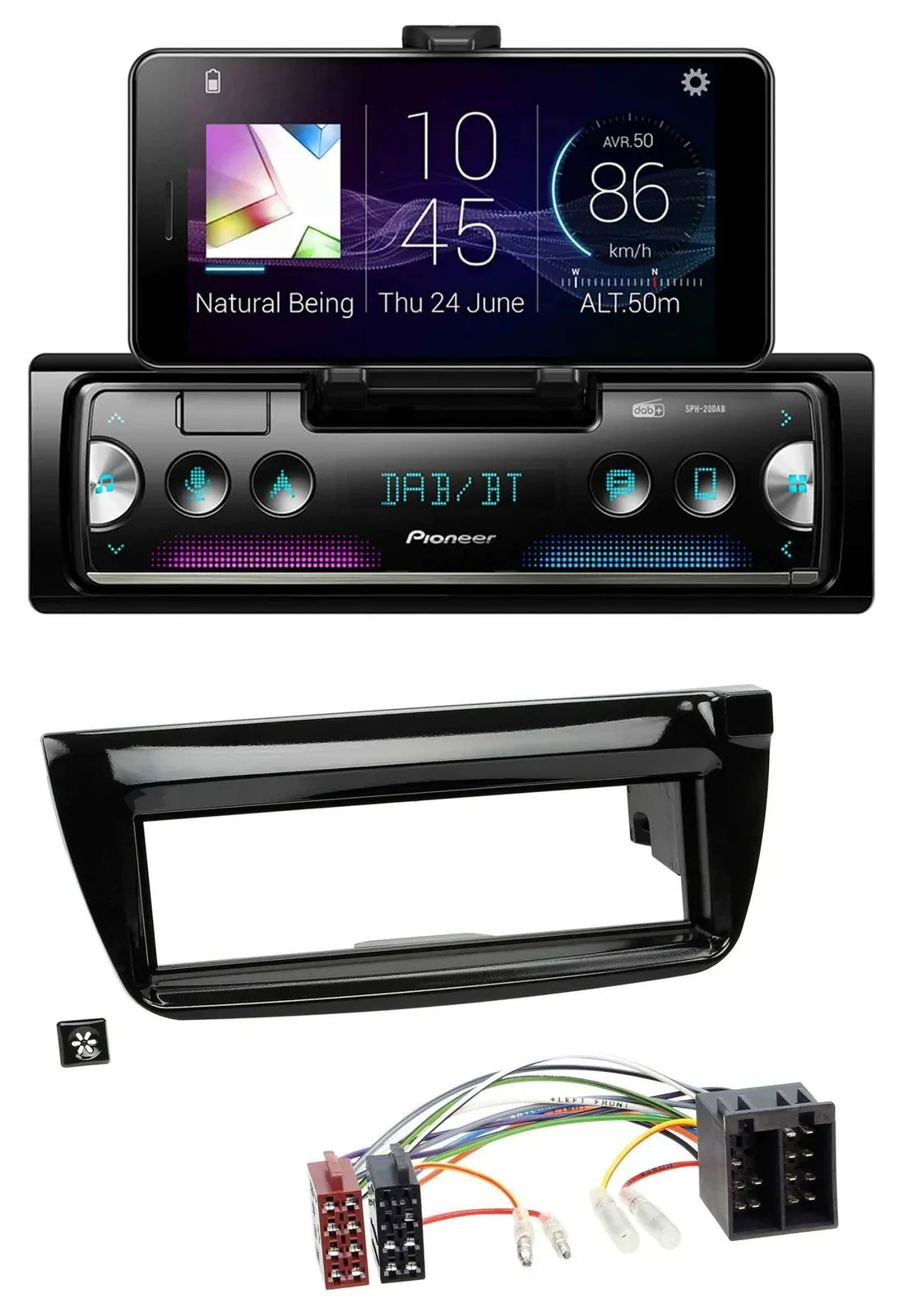 Pioneer USB MP3 Bluetooth DAB Autoradio für Opel Combo ab 11 Fiat Doblo 12-15