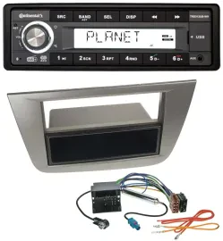 Continental USB 1DIN AUX DAB MP3 Autoradio für Seat Altea Toledo ab 05 Anthrazit