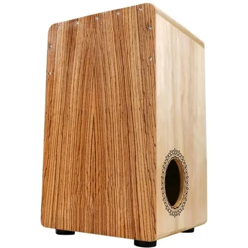 U-Turn Cajon 49 Premium Zebrawood-Optik mit seitlichem Schallloch | Neu
