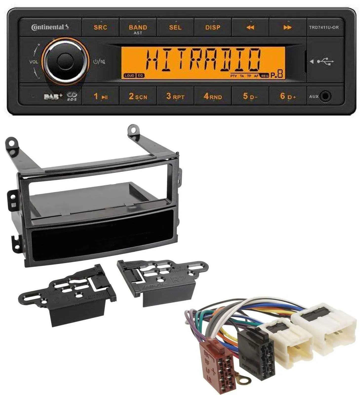 Continental 1DIN DAB MP3 AUX USB Autoradio für Nissan 350Z Roadster 2003-2005