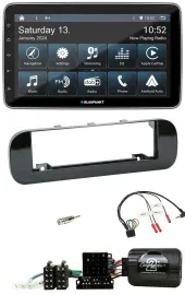 Blaupunkt USB DAB SD Lenkrad Bluetooth Autoradio für Fiat Panda 12-20 schwarz gl