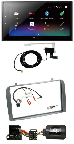 Pioneer DAB Lenkrad Bluetooth 2DIN USB Autoradio für Alfa Romeo GT 147 2000-2008