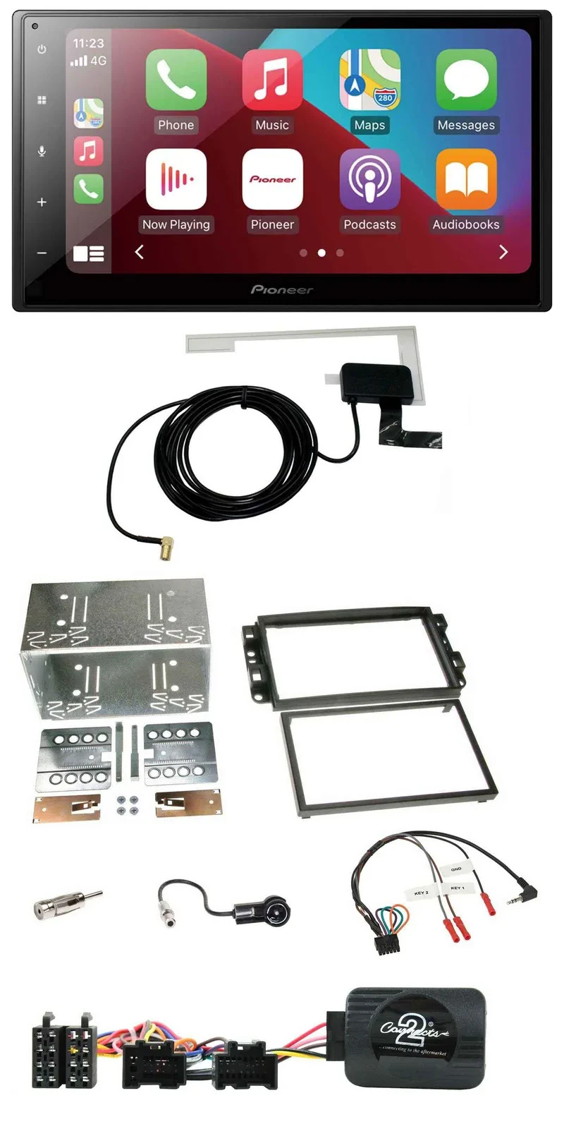 Автомагнитола для Chevrolet Aveo/Captiva 2006 Pioneer 2-DIN, USB, Bluetooth, DAB