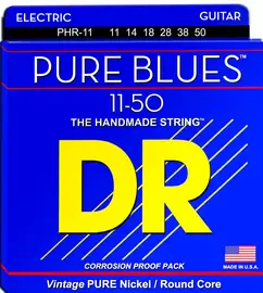 Струны для электрогитары DR Strings PHR-11 Pure Blues 11-50